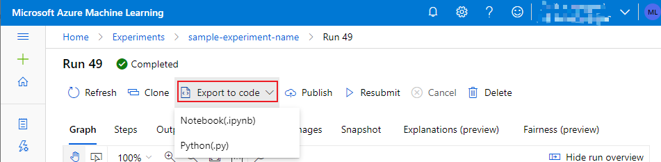 export-run